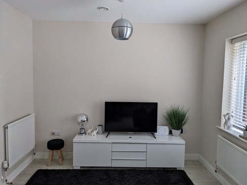 White high gloss unit - high, 160cm