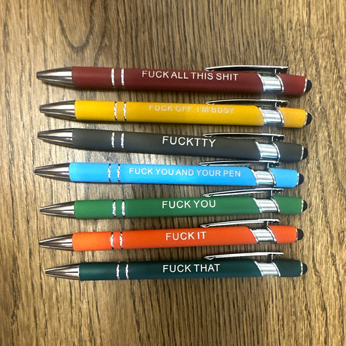 Pens 7pc novelty - novelty, profanity