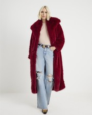 River Island Womens Red Faux