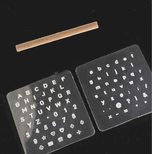 Acrylic leather alphabet stamp - acrylic,