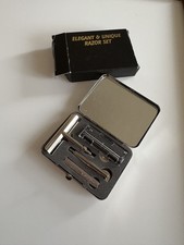 Cute Little Vintage ELEGANT & UNIQUE RAZOR SET Travel Safety Razor in Org.Box