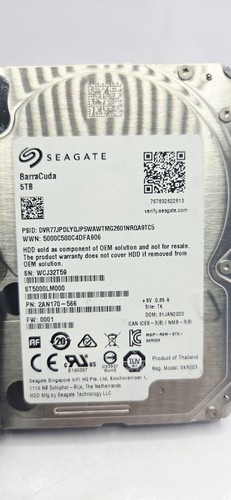 Seagate barracuda 5tb hdd - 5tb, 2.5"