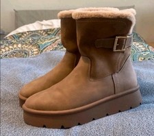TU Ladies Brown Suede Faux