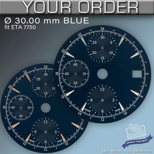 Dial fit movement - dial, eta