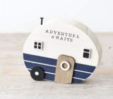 Adventure Awaits Wooden Camper