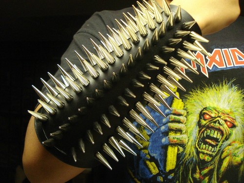 Leather spiked cone - cone, gauntlet