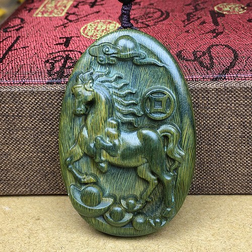 Green sandalwood carving year - green,