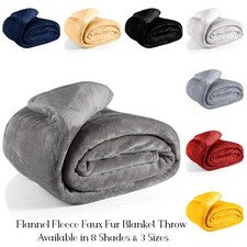 Large Soft Flannel Faux Fur