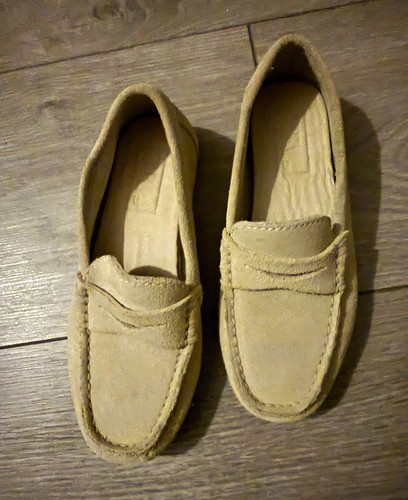 Zara boys beige suede slip - zara, slip-on