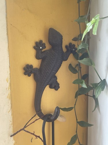 Cast iron metal lizard - iron,