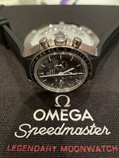 OMEGA SPEEDMASTER MOON WATCH REPLACEMENT BLACK RUBBER CUVRED END STRAP UK BASED 
