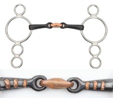 Shires Three Ring Dutch Gag With Lozenge 4.5" 5" 5.5" ALL SIZES