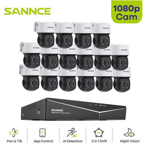 Sannce 2mp cctv camera system - sannce,