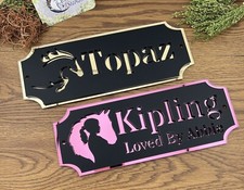 Horse Pony Name Plate Plaque Sign Stall Barn Stable Door Sign Great Custom Gift