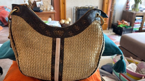 Vintage guess raffia straw - guess,