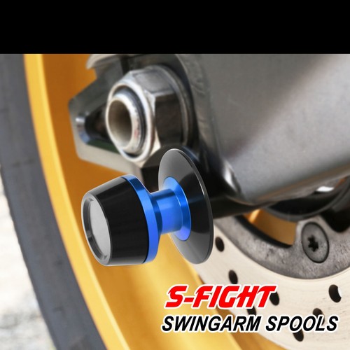 Blue swingarm spools - swingarm,