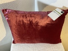 BNWT! Gorgeous Red Velvet & Taffeta Filled Soft Cushion from M&S! RRP: 19.50