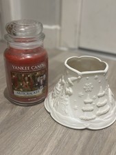 Yankee Candle Nutcracker Large Jar Christmas White Shade Santa Reindeer New