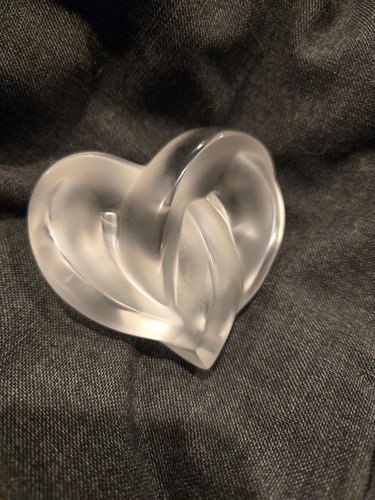 Lalique crystal hearts - lalique,