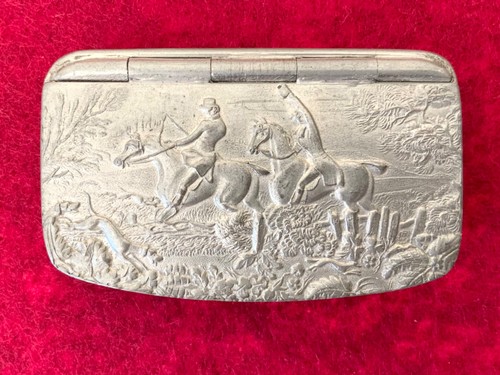 Antique pewter snuff box - antique,