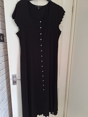 Black ribbed maxi - ribbed, dress