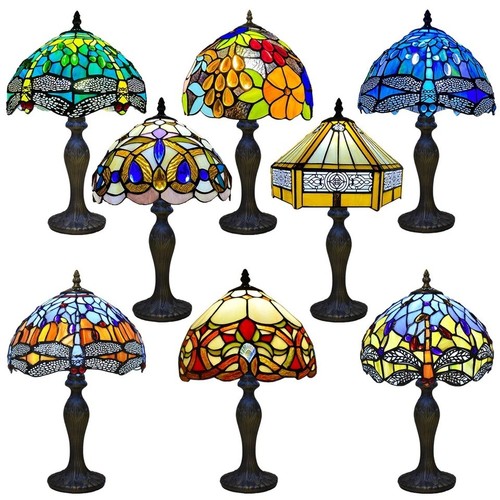 Tiffany style table - lamps, 10"