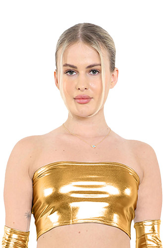 Womens shiny boob tube ladies - boob,