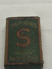 Vintage Box Singer Sewing Needles Collectors Item Great Condition Free Postage