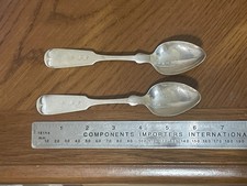 Pair  Antique Sterling Silver