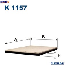 FILTER CABIN AIR K 1157 FOR