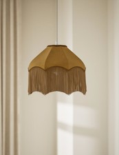 Fringed Velvet Lamp Shade Luxe