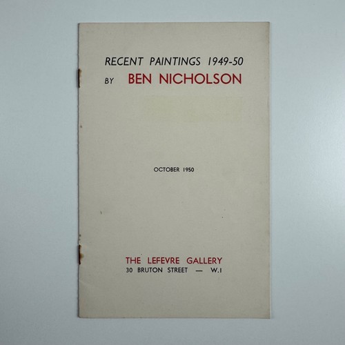 Recent paintings 1949 - 1949-50, by