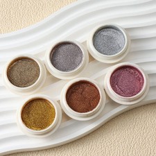 6pcs Gold Silver Rose Gold Chrome Nail Art Powder Glitter Dust UV Gel Decor