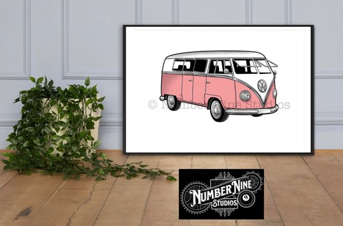 Split screen camper pink - screen,