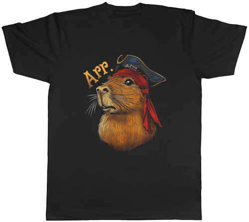 Pirate capybara mens shirt - pirate, t-shirt