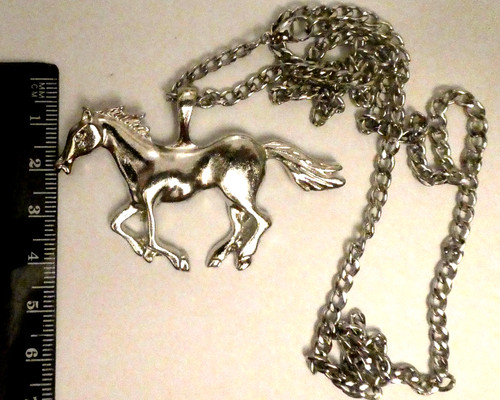 Large silver plated - silver, horse
