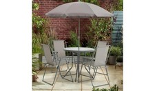 4 Seater Metal Patio Set Light