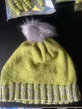 Hand Knitted Green Hat With