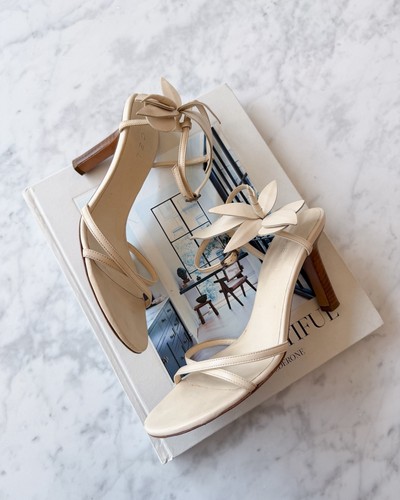 Celine ivory leather floral - celine,