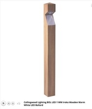 Collingwood Lighting BOL LED 1 WW Iroko Wooden Warm White LED Bollard