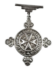 Vintage The St Johns Ambulance Association 1940 Hallmarked Silver Medal Badge