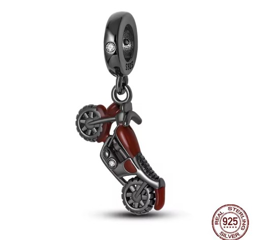 Black red classic motorbike - classic,