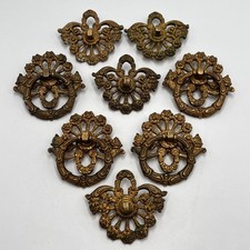 Set of 8 Vintage Gilt Bronze