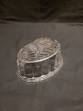 Vintage clear Glass Jelly or Terrine Mould – Shell Design – 15 x 10 x 7 cm