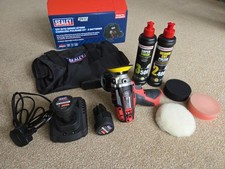 Sealey SV12 Cordless Polisher Kit CP1205, 2 Batteries, Charger & Menzerna Polish