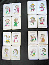 4 families from Jacques Happy Families playing cards