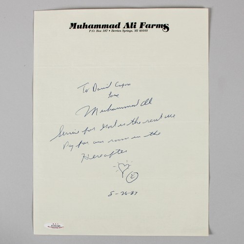 Muhammad ali signed paper - muhammad,