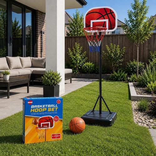 Kids basketball hoop set - basketball, 7ft