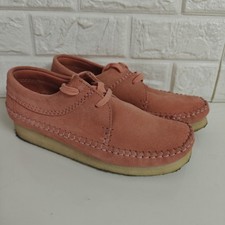 Clarks Originals Womens Weaver Coral Suede Shoes Size 6 UK EU39.5 Leather