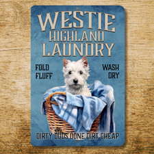 Westie Laundry Room Sign dog